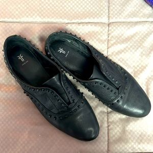 Frye Black Studded Terri Slip On Shoe Size 8